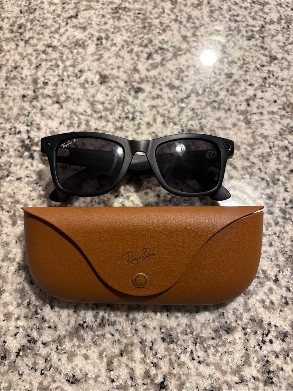 Ray ban meta wayfarer gen 2 matte black sunglasses with case